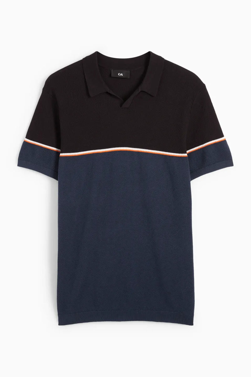 Heren poloshirt - met structuur m l