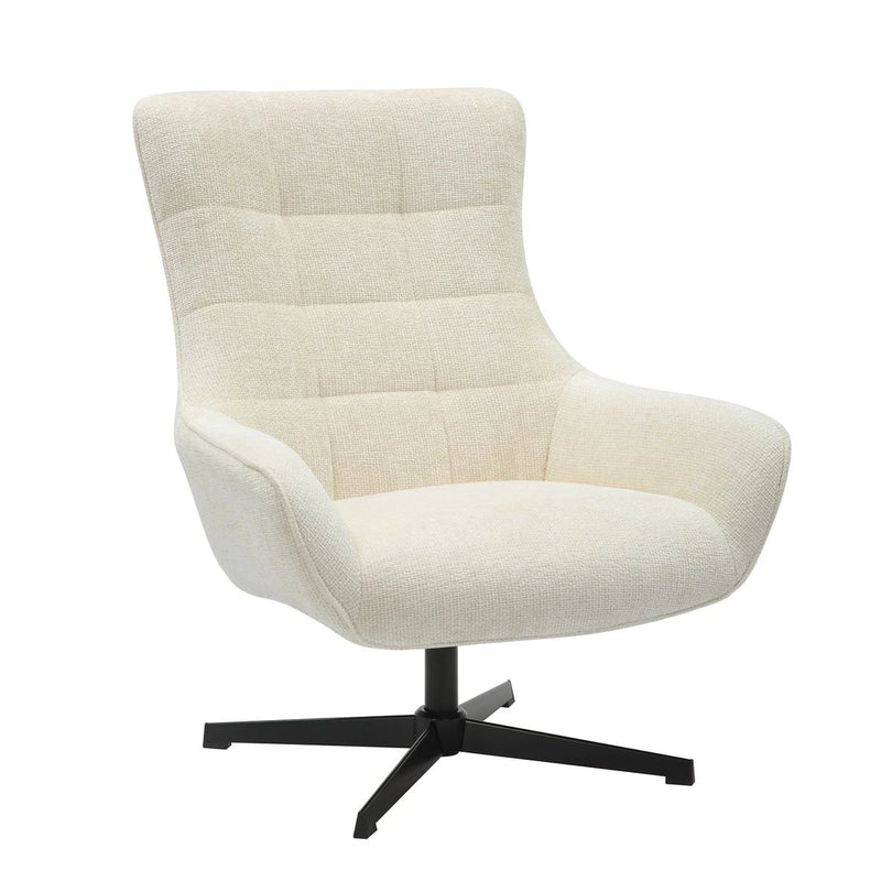 Fauteuil chenille stof beige 85x81x103 cm