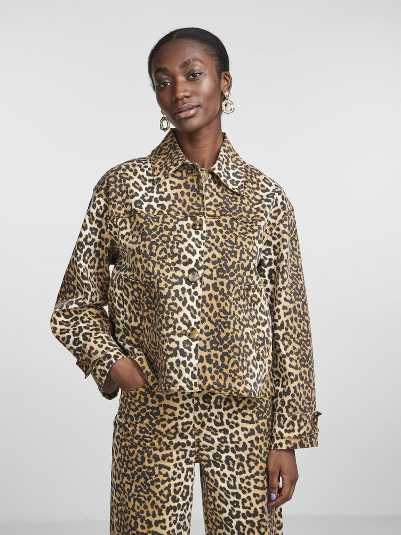 Chaqueta de mujer marrón leopardo xs sml xl