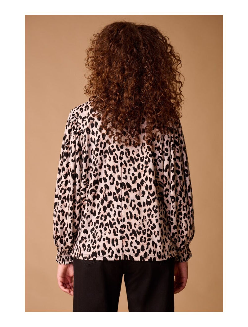 Blusa mujer beige estampado leopardo M XL XXL