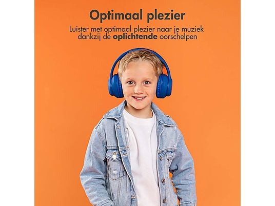 IMOSHION Kids LED Light Bluetooth Headphones Koptelefoon Blauw