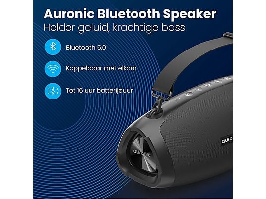 AURONIC AU3260 - Boombox - draadloos Bluetooth Speaker Zwart