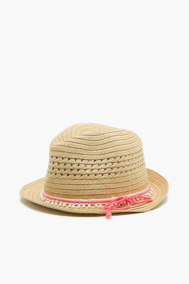 Dames strandhoed beige