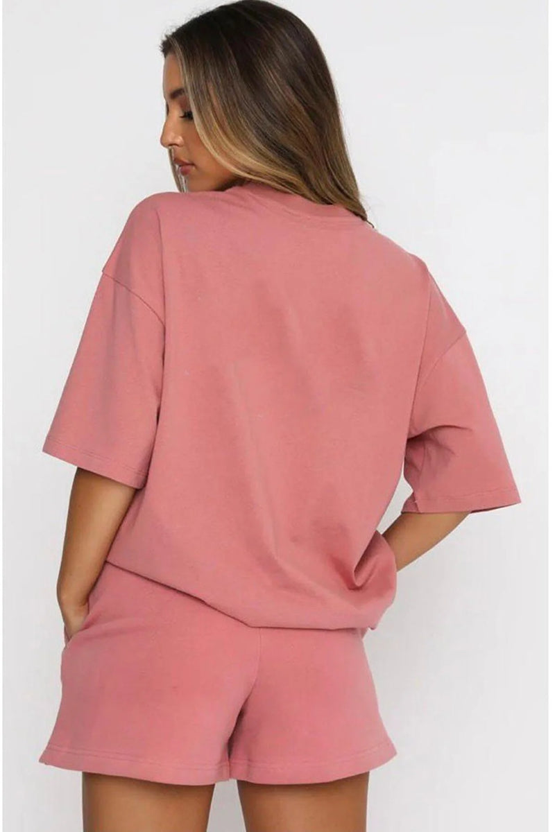 Dames kledingset roze donkergroen l xl