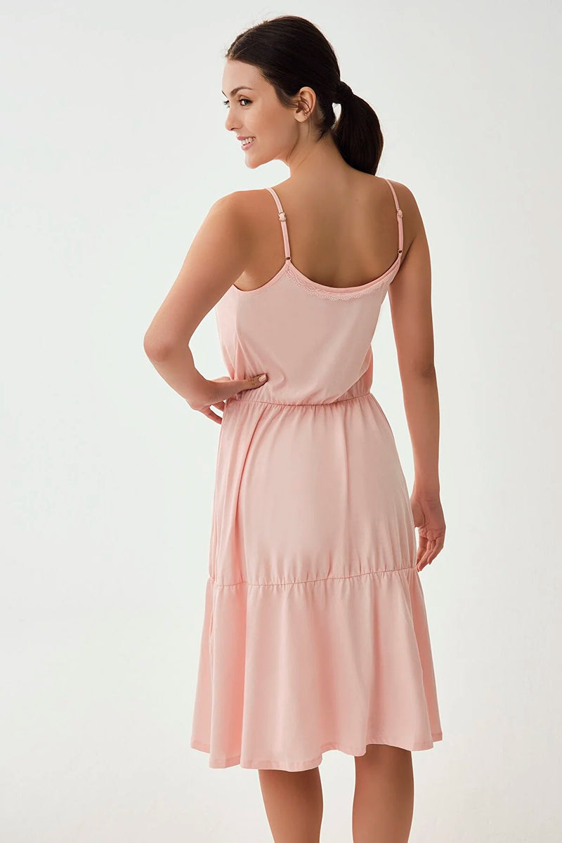 Vestido mujer rosa claro sml xl