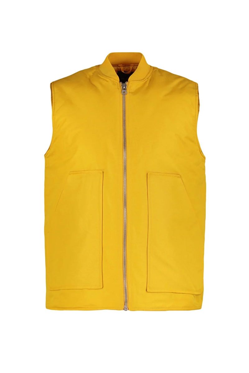 Chaqueta de hombre calentador de cuerpo gris amarillo sml xl