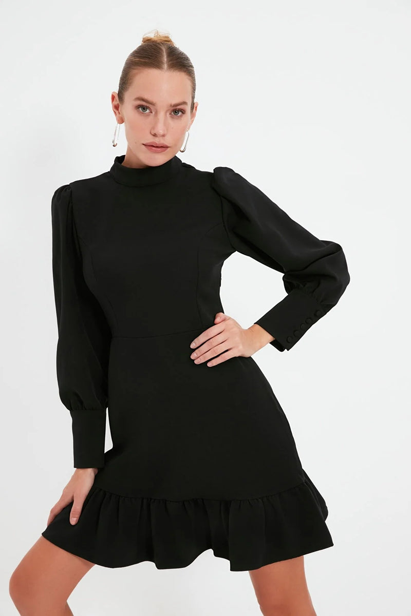 Vestido mujer negro rojo xs sml xl 