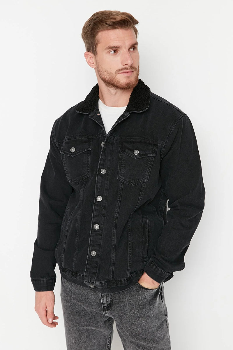 Chaqueta hombre denim azul negro sml xl