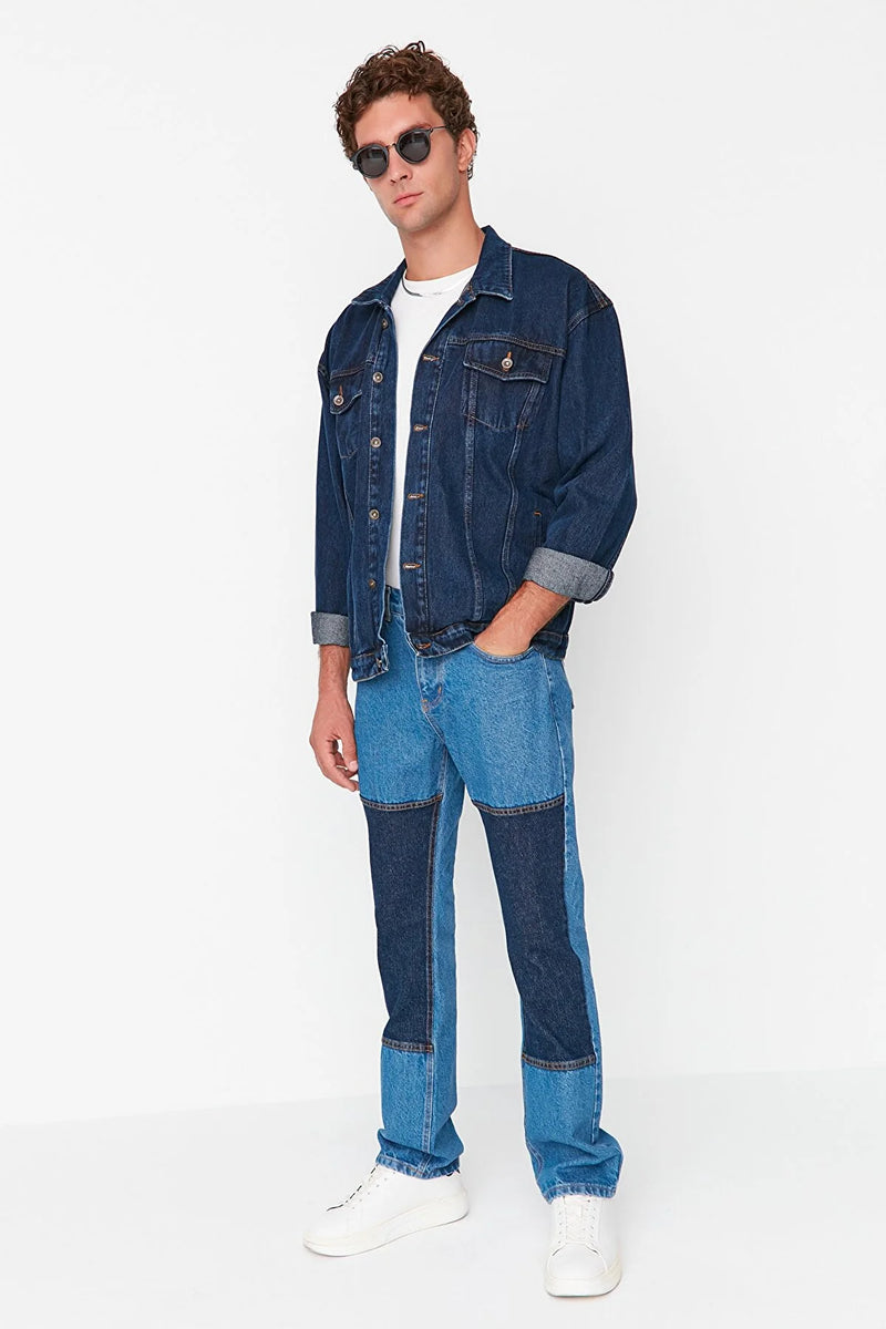 Heren spijkerbroek jeans blauw m l xl xxl xxl