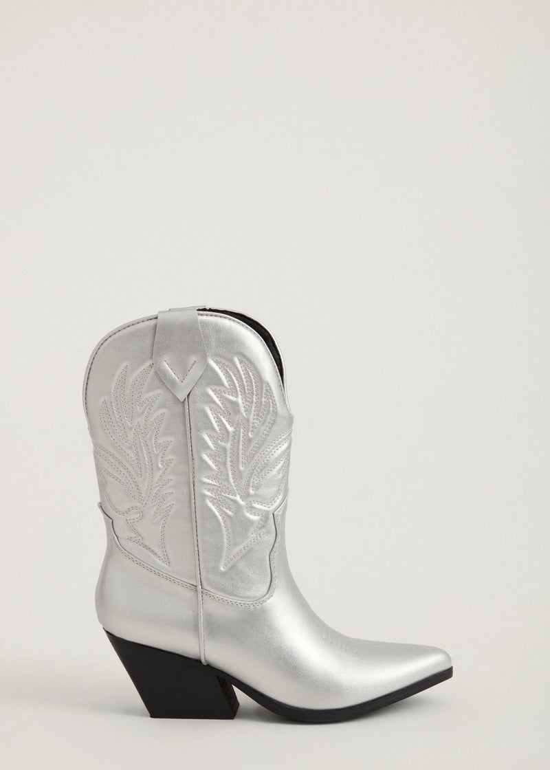 Botas mujer cowboy plata 36 37 38 39 40 41