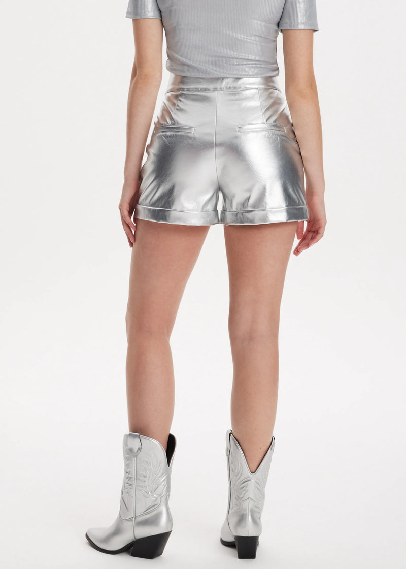 Dames korte broek zilver xs s m l xl