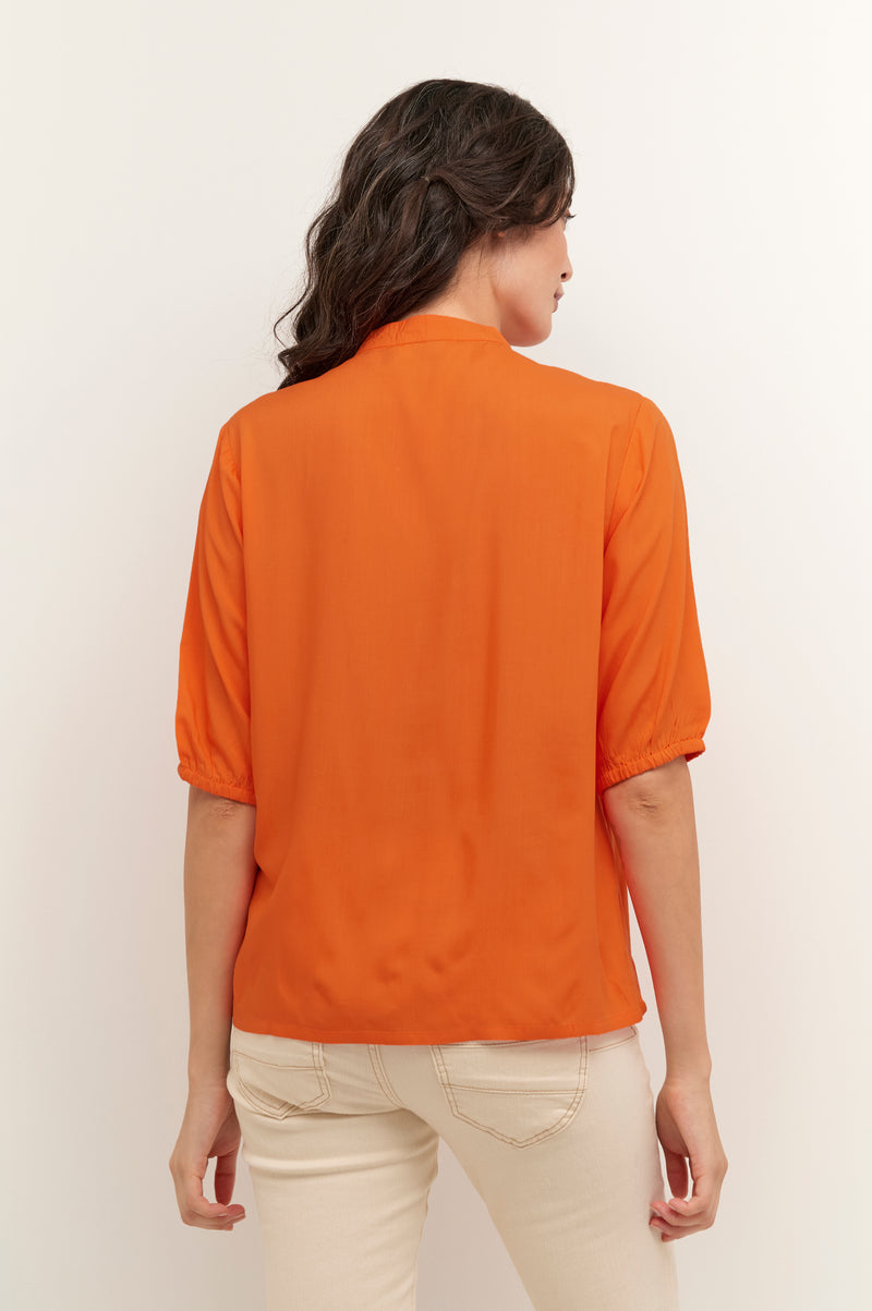 Dames blouse oranje xs s m l xl xxl xxxl