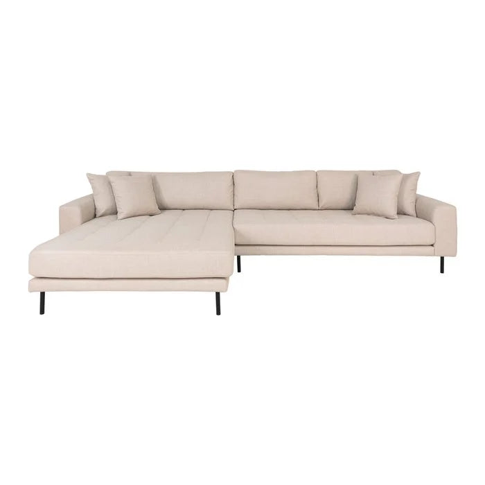 Hoekbank polyester hoekbank beige links en rechts lengte 17092cm breedte 290cm hoogte 76cm