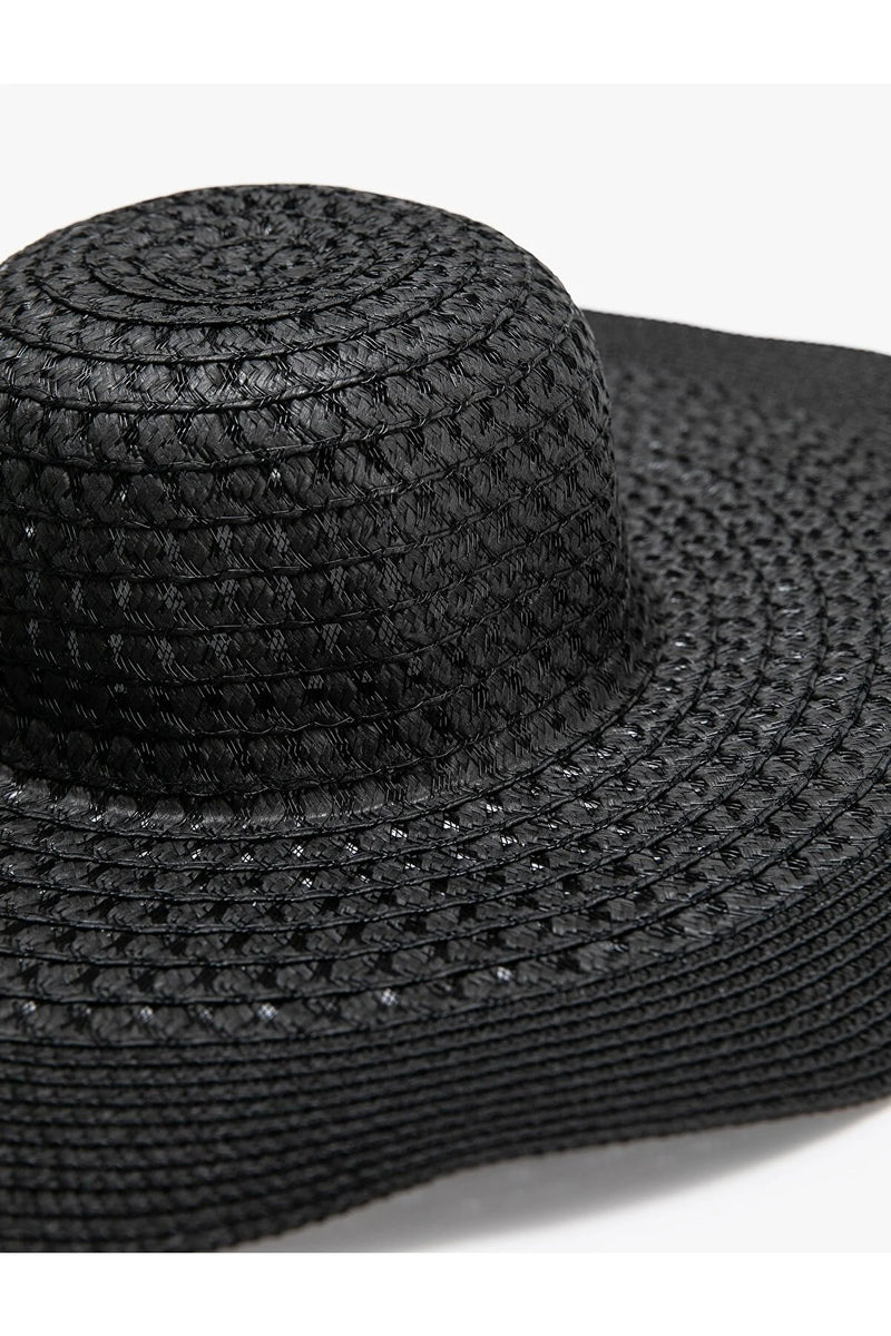 Sombrero de mujer paja negro