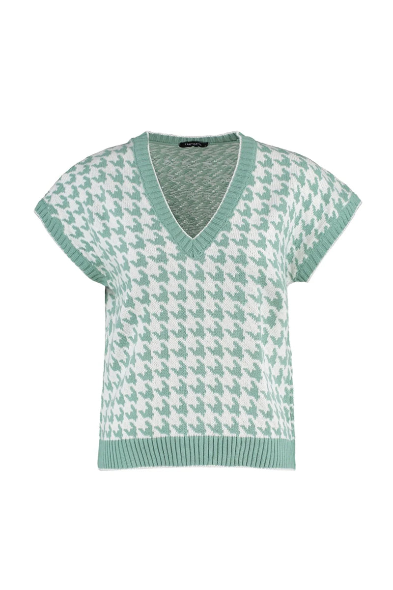 Jersey de mujer verde menta negro sml 