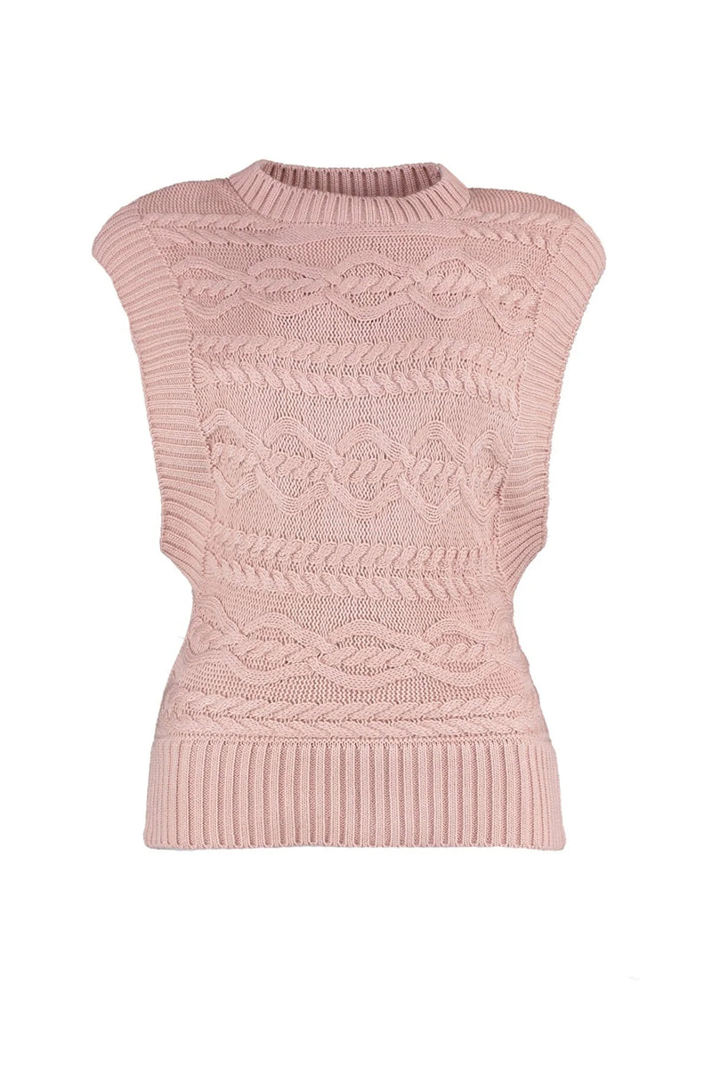 Dames sweater roze zwart beige s m l