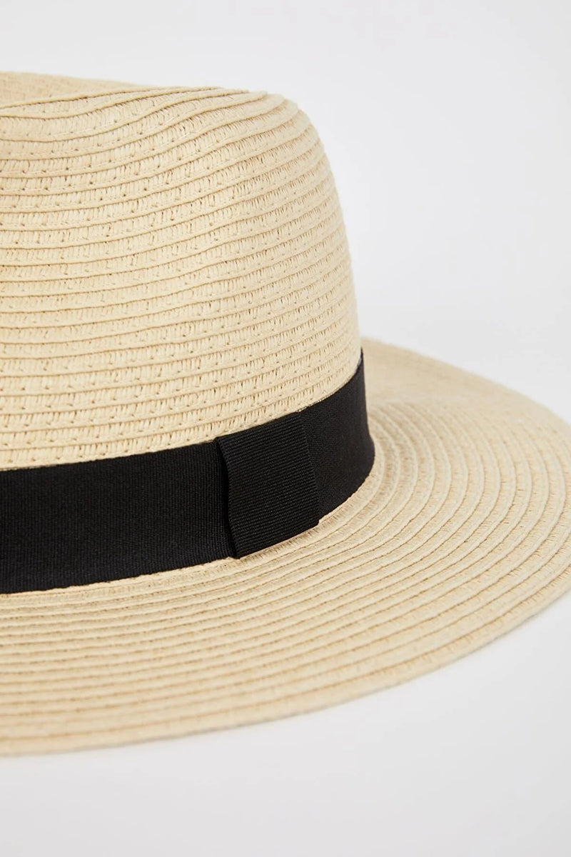 Sombrero de playa para mujer beige