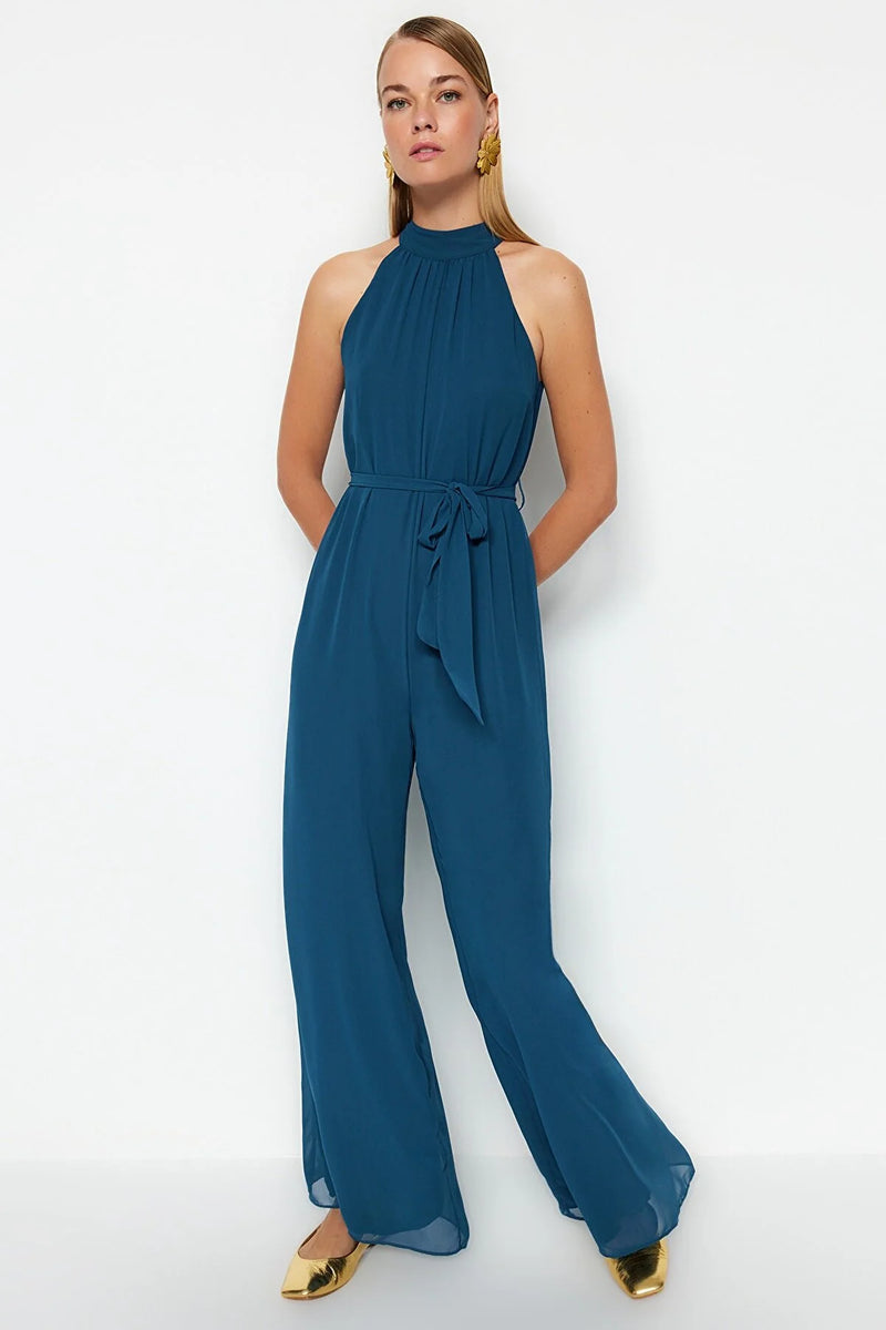 Dames jumpsuit zwart marineblauw xs s m l xl