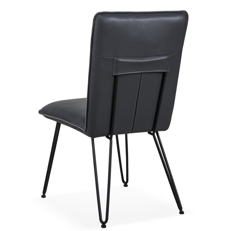 Side chair zwart leer 64x48x91 cm