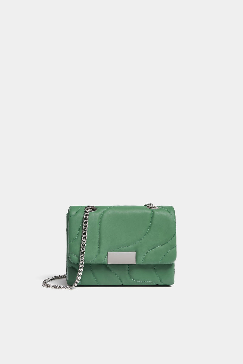 Bolso bandolera mujer negro verde blanco