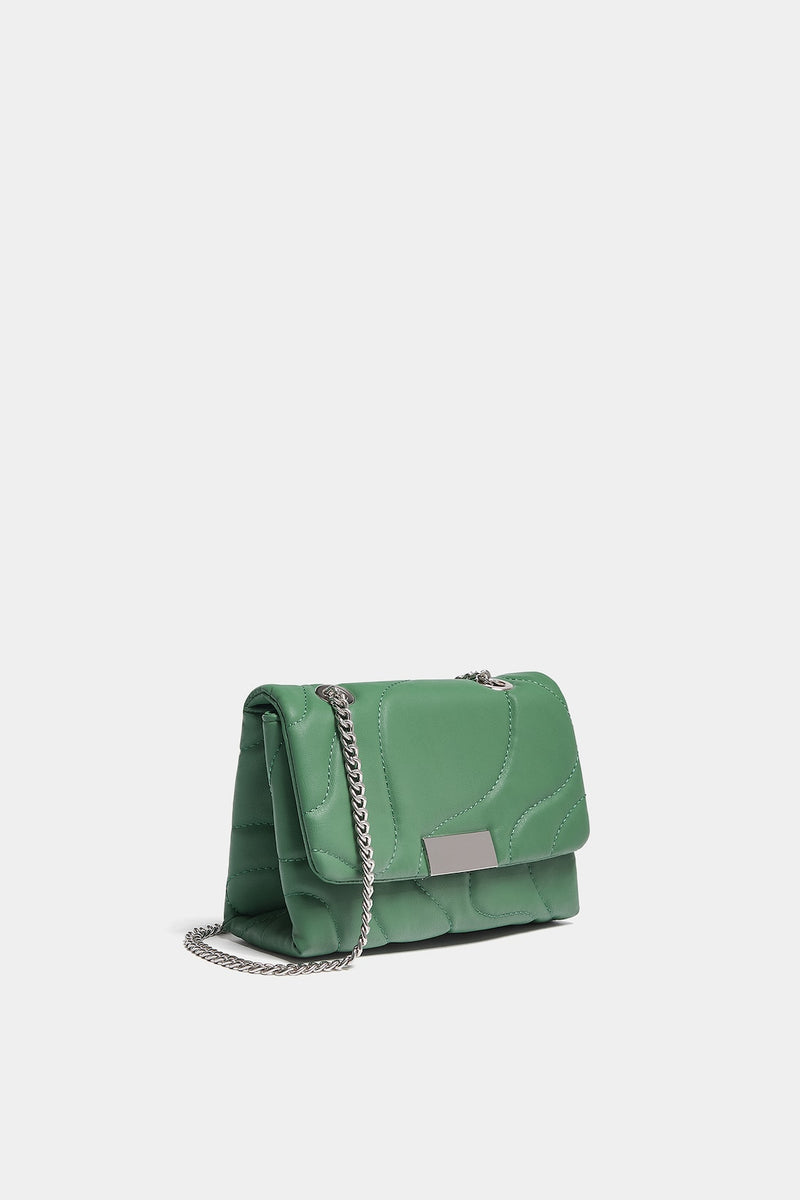 Bolso bandolera mujer negro verde blanco