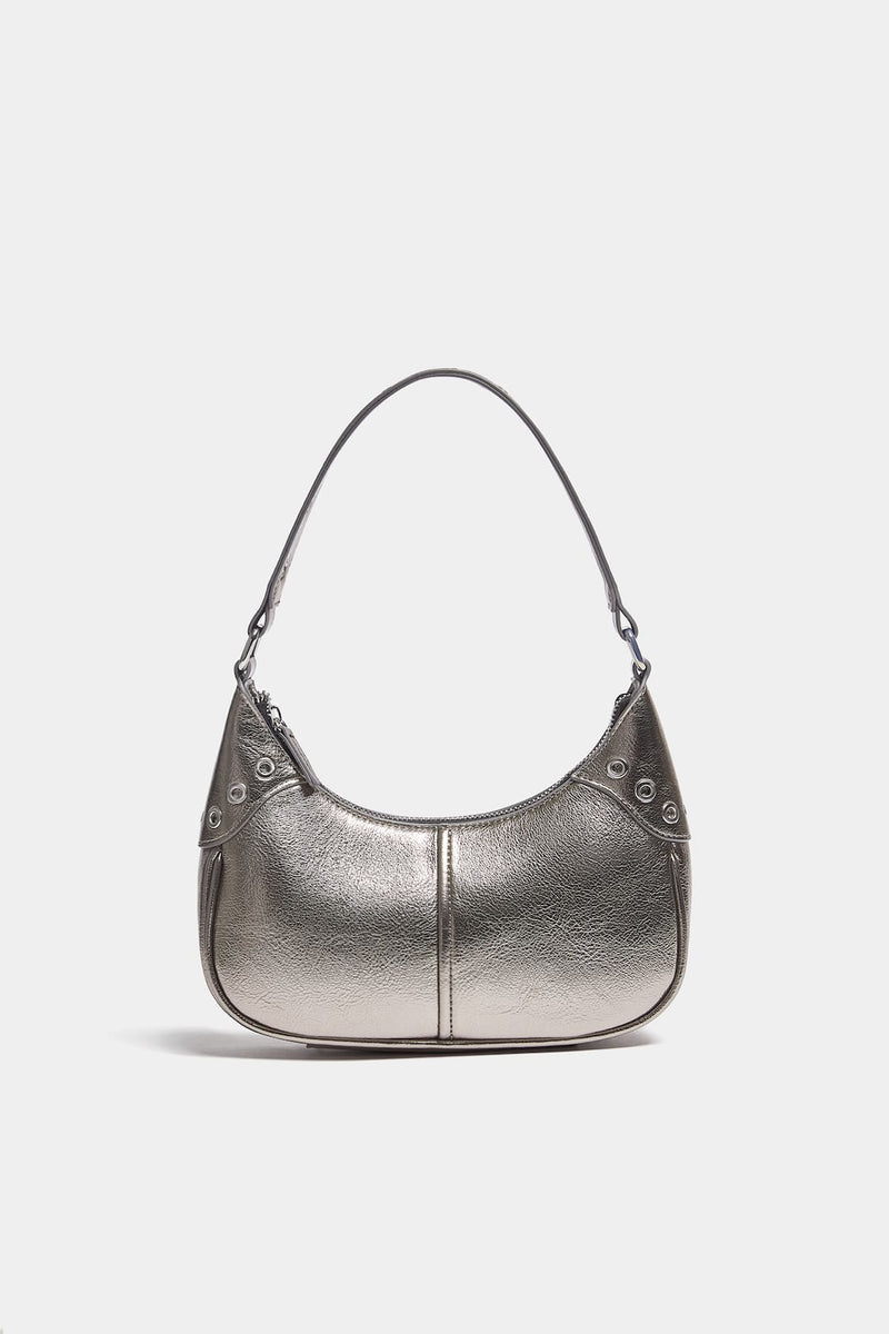 bolso de hombro para mujer bronch beige negro