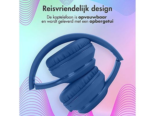 IMOSHION Kids LED Light Bluetooth Headphones Koptelefoon Blauw