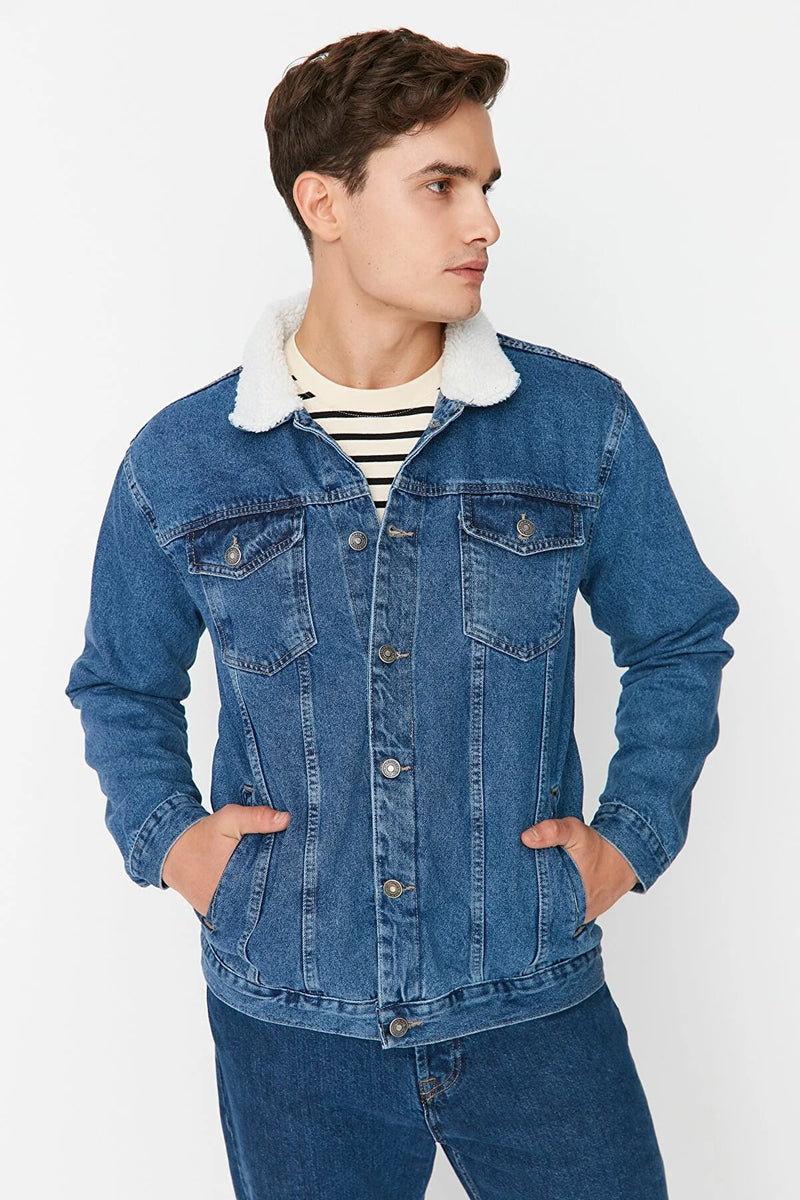 Chaqueta hombre denim azul negro sml xl