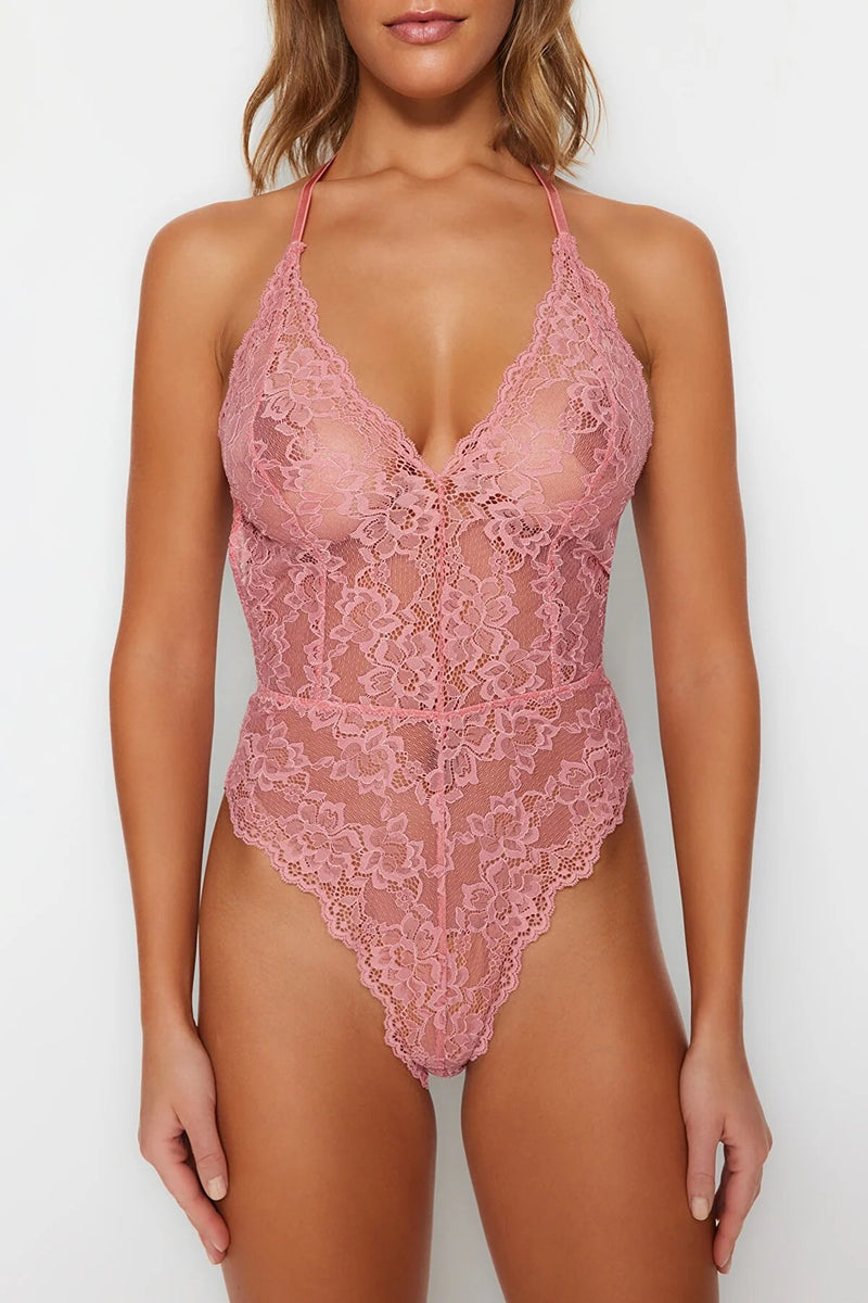 Dames bodysuit zwart donkerroze lichtroze s m l