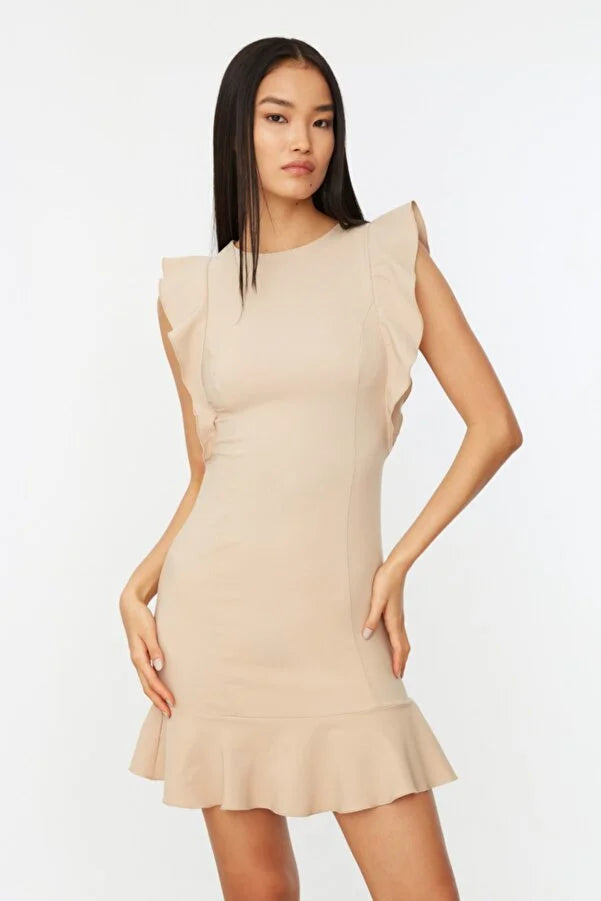 Vestido de mujer sin mangas beige negro blanco azul oscuro rosa oscuro violeta claro verde menta xs sml