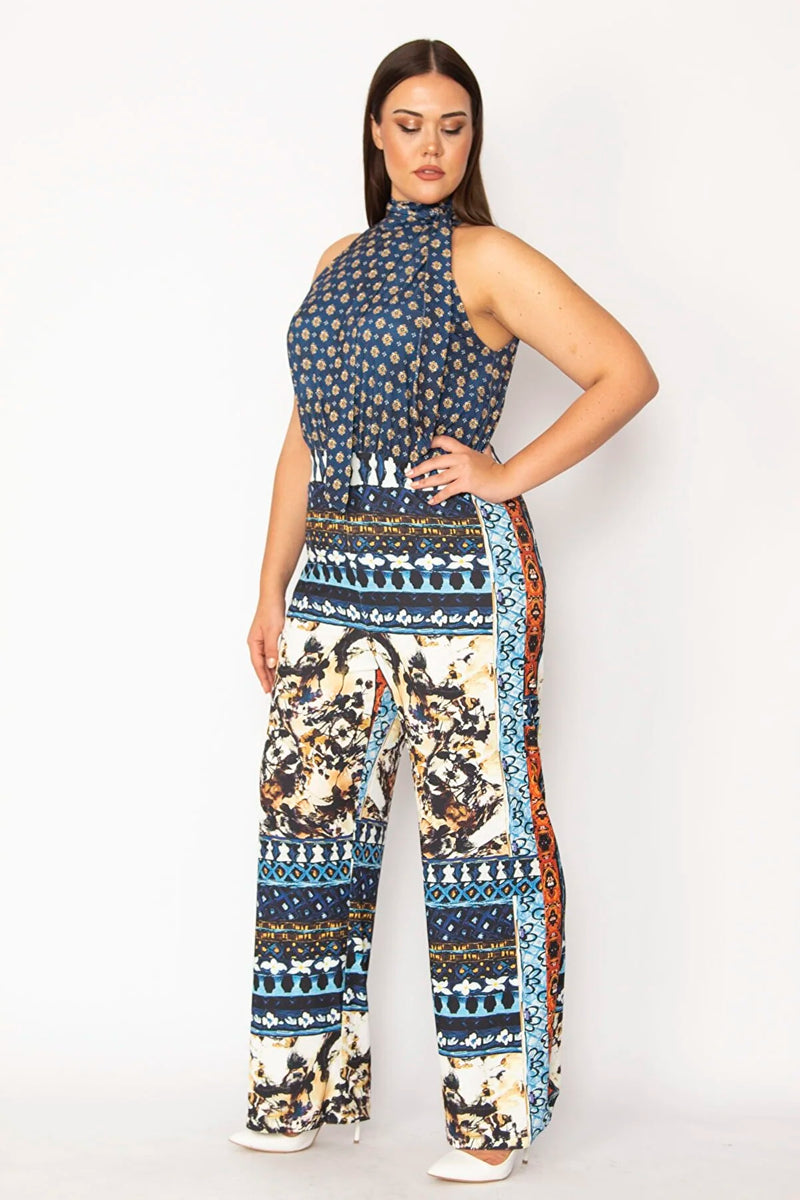 Dames jumpsuit blauw xs s m l xl