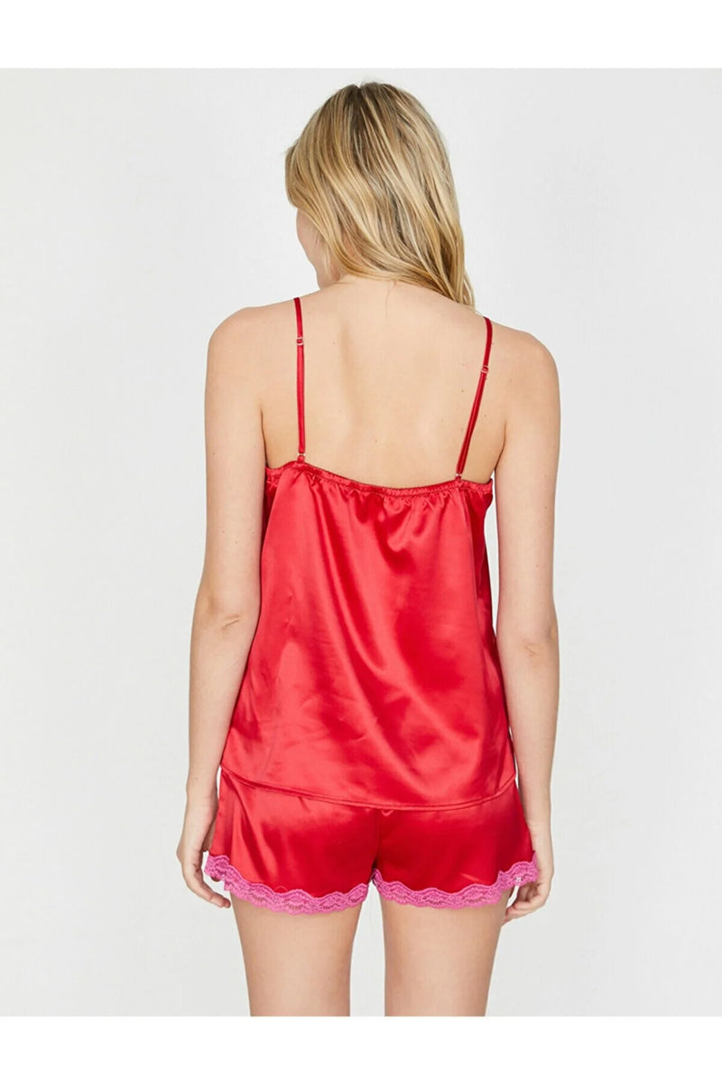 Conjunto de pijama de mujer rojo xs sml xl 