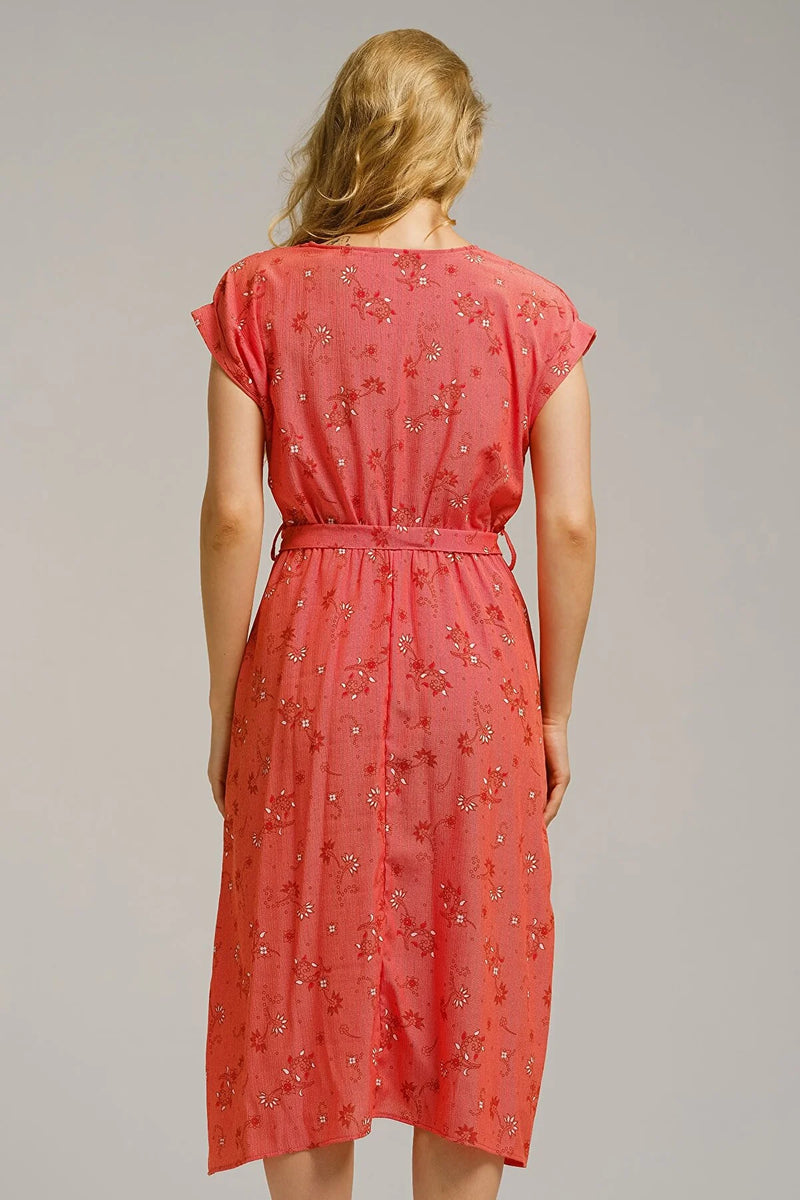 Vestido mujer rosa rosa claro naranja sml xl