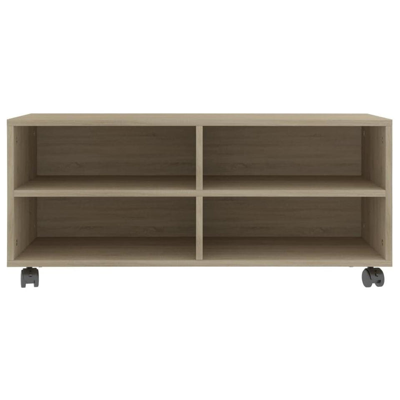 Mueble TV moderno roble marrón Ancho 90 cm Fondo 35 cm Alto 35 cm 