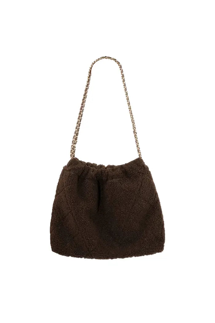 Soft touch bag - dark brown