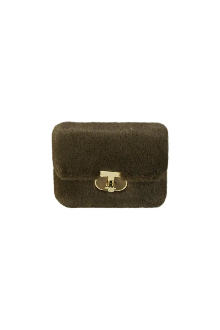 Cuddle clutch bag - brown