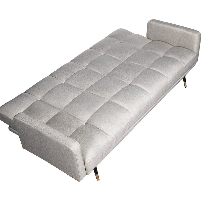 Driezitsbank bed beige grijs 193x83x75