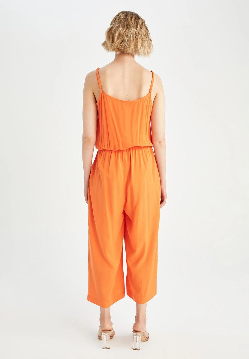 Dames jumpsuit oranje xs s m l xl