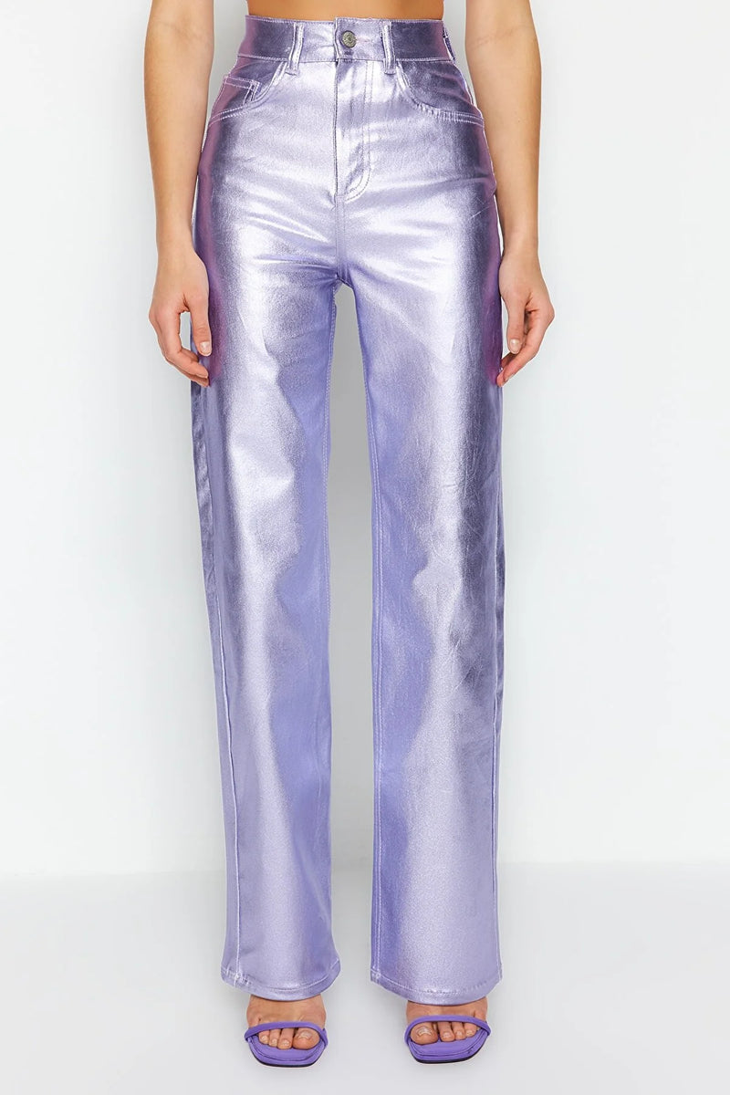 Pantalón de mujer marrón violeta xxs xs sml xl