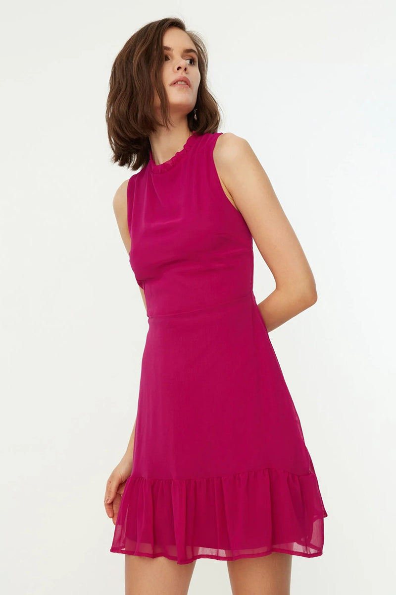 Vestido de mujer rosa claro rosa oscuro azul claro verde amarillo violeta blanco azul oscuro negro xs sml xl 