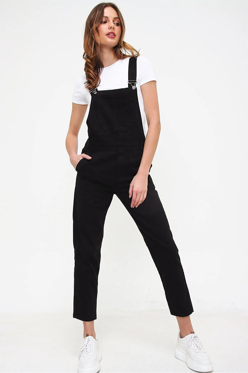 Dames jumpsuit blauw zwart xs s m l xl