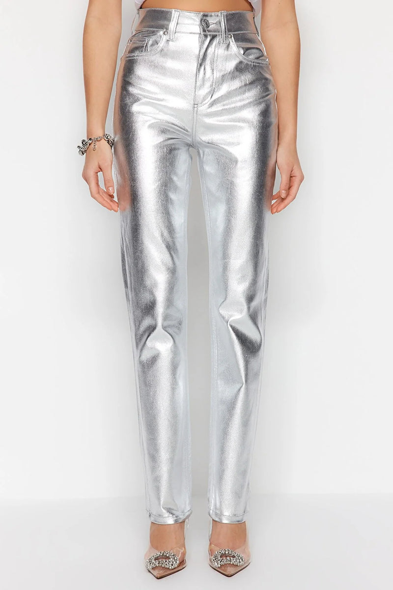 Dames broek goud zilver xxs xs s m l xl