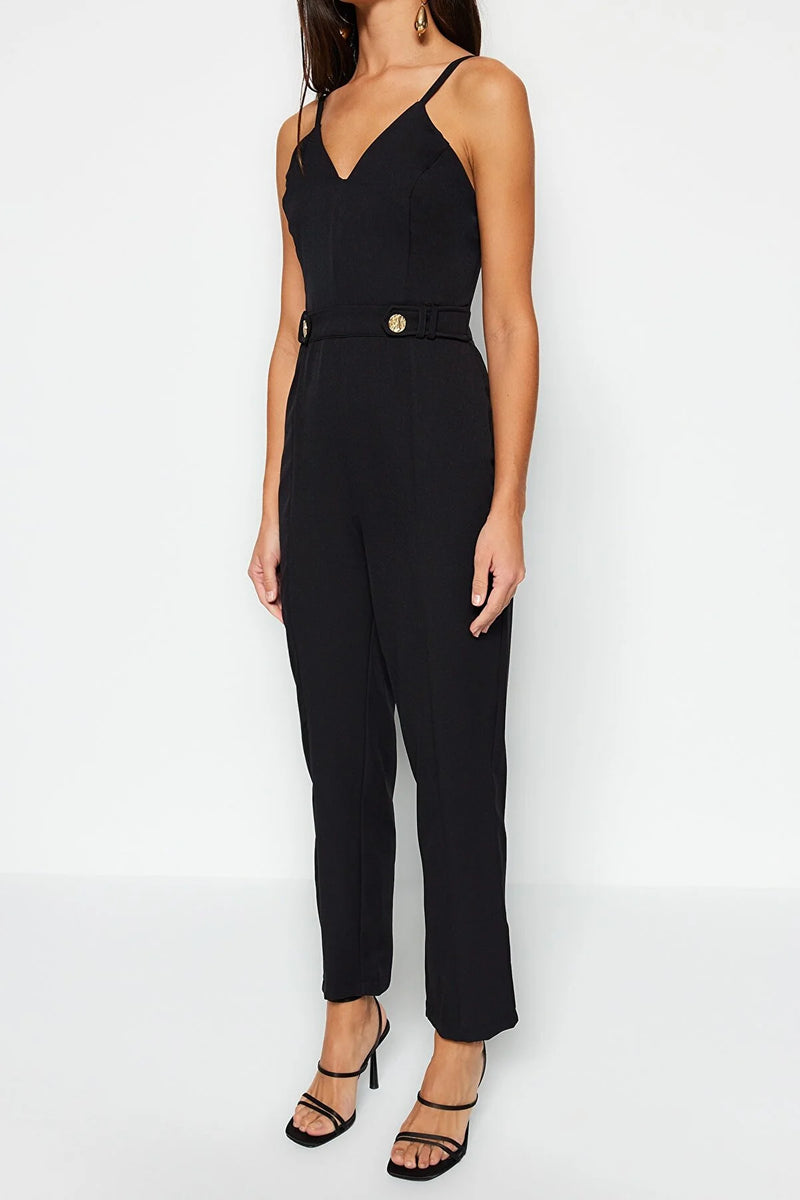 Dames jumpsuit geel zwart xs s m l xl