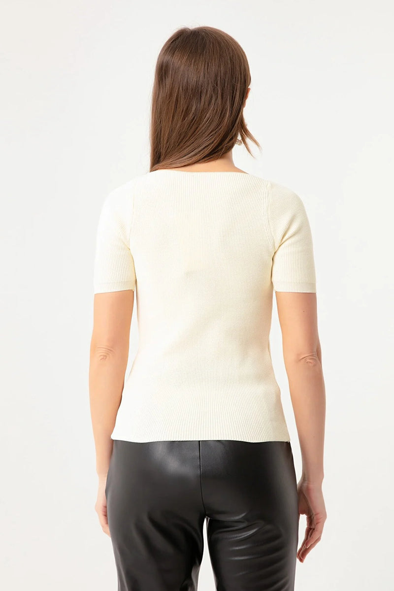 Camisa mujer negro beige sml