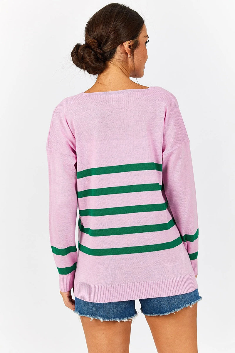 Dames sweater roze rood grijs groen zwart wit donkergrijs s m l