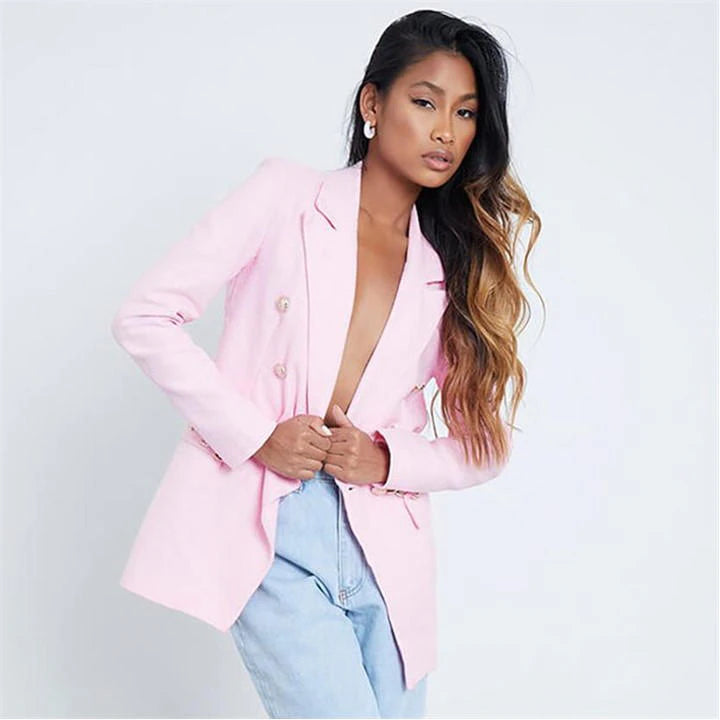 Dames blazer roze xs s m l