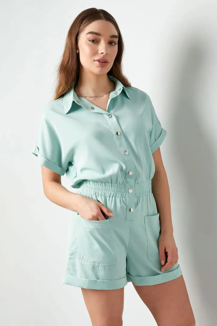 Colorful playsuit - green S M L