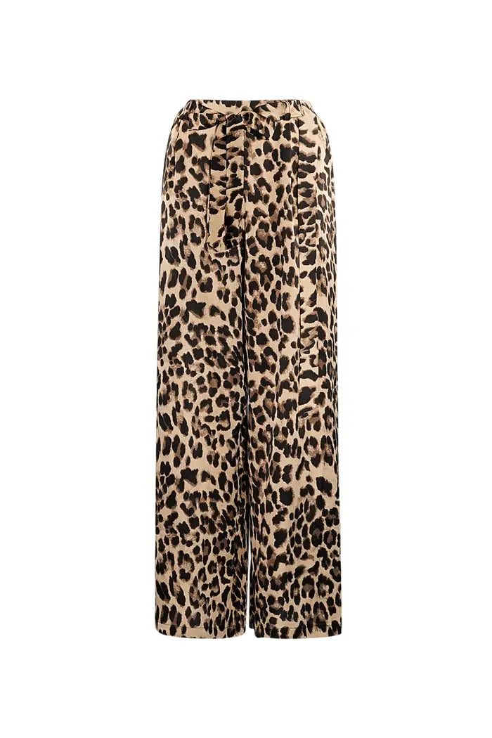 Wide trousers leopard print - brown S M L