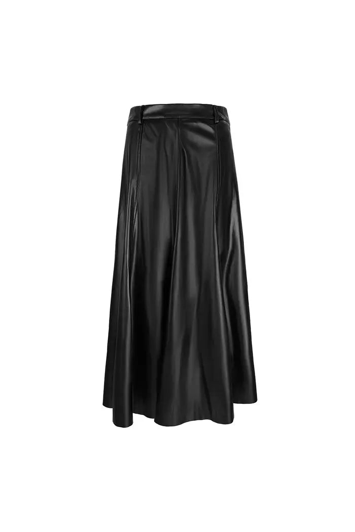 PU long skirt - Black S M L