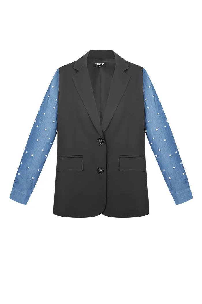 Blazer denim & dazzle - Black S M L